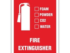 FIRE EXTINGUISHER CO2 SIGN